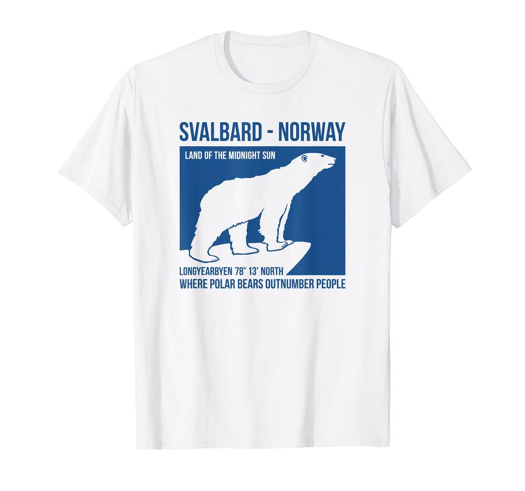 Svalbard Norwegen Eisbär Longyearbyen Spitzbergen Aurora T-Shirt