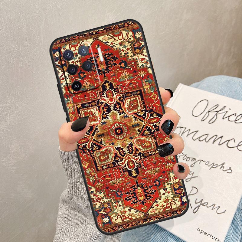 Persian Carpet Floral Pattern Case For Oppo A54 A74 A94 A17 A57 A77 A76 A16 A96 A18 A60 A80 A40 A38 A58 A78 A98 A15 A5 Pro