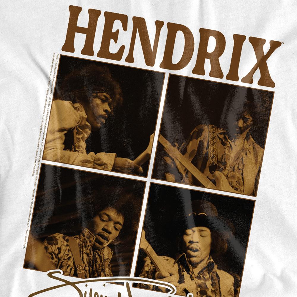 Jimi Hendrix Unisex Adult Multi-Images Cotton T-Shirt
