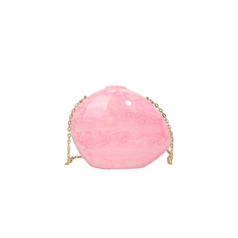 

Персонализированная акриловая сумка-ракушка 2025 новая европейская и американская мода конфетный цвет иностранный стиль универсальная цепочка женская вечерняя сумка розовый