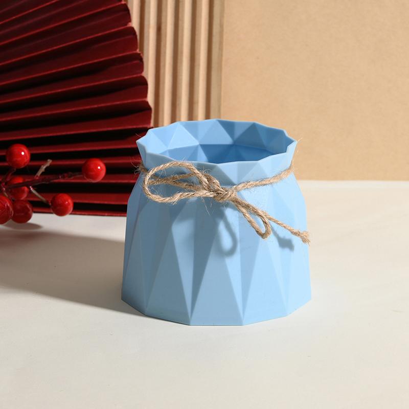 

Современные пластиковые вазы Домашнее украшение Антикерамические вазы Имитация ротанга Ваза для цветов Европейская свадьба Современные украшения Корзина озеро синий