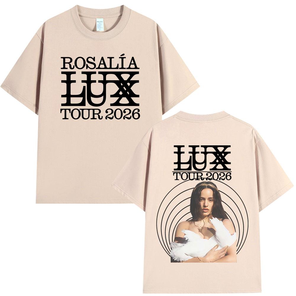 Rosalia LUX Tour 2026 T Shirts Unisex Women Clothing Casual Cotton Oversized T-shirt Fashion Harajuku Short Sleeve O-Neck T-shirts