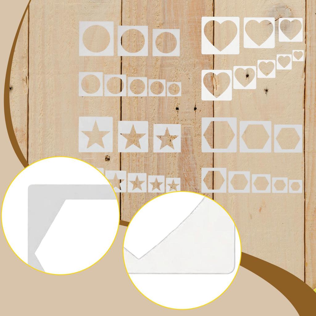 8 Pieces Stencils for Painting Geometric Templates Easy to Clean Patterns for on