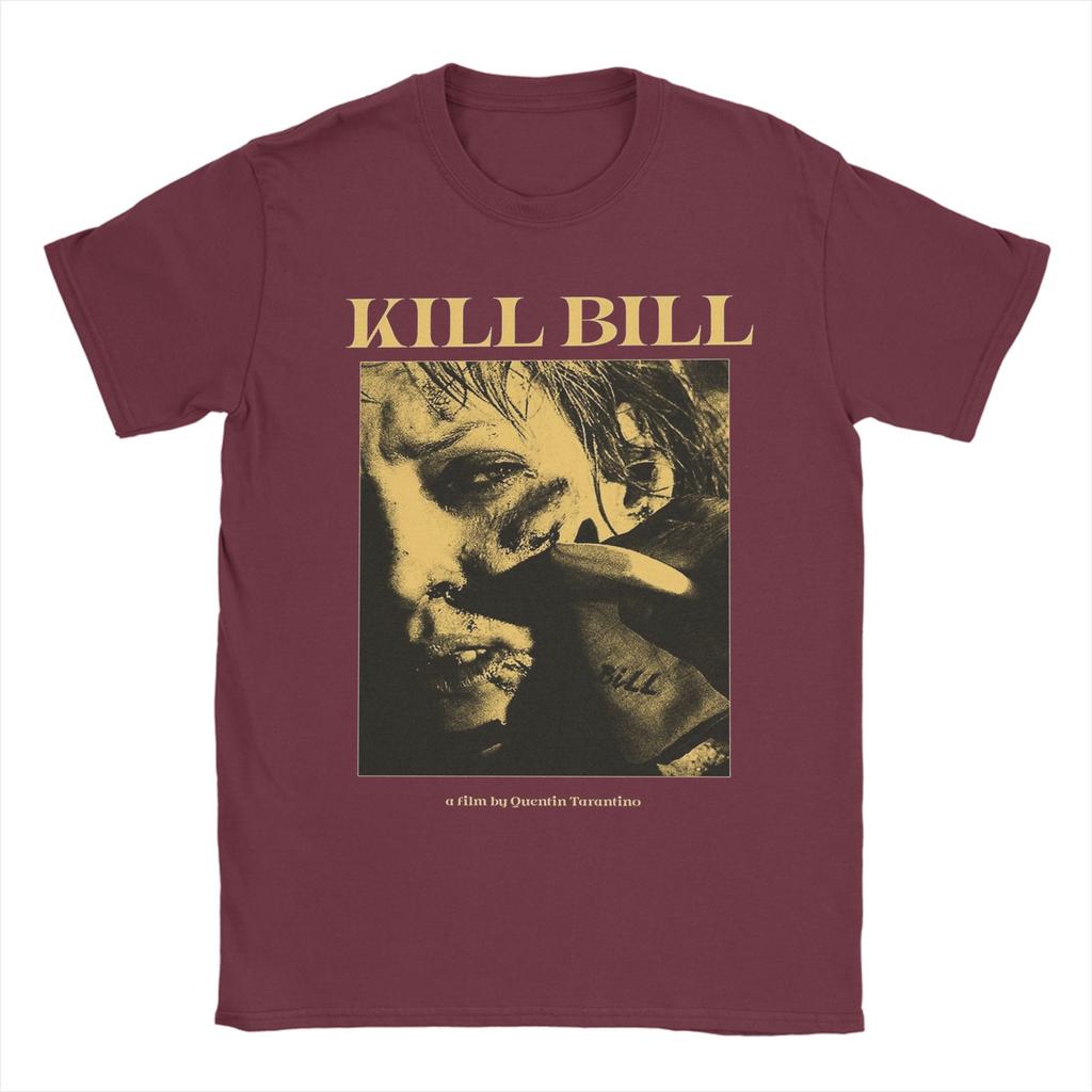 Men T-Shirt Kill Bill Movie Poster Casual Cotton Tee Shirt Short Sleeve  T Shirts Crew Neck Clothing Summer