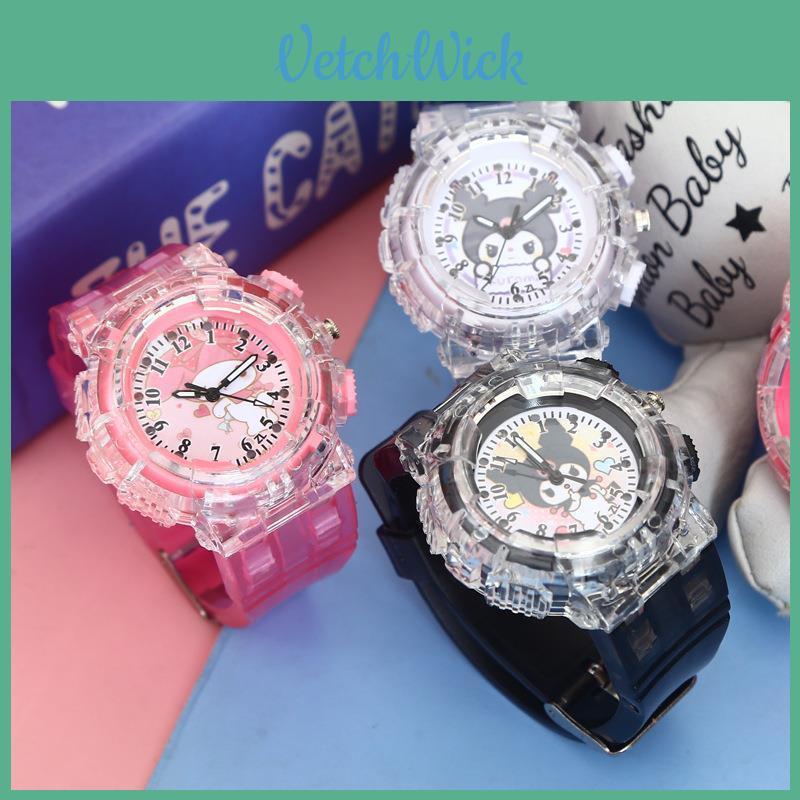 Ku Luo Mi Girls' Electronic Watch With Time Display And Glow-in-the-dark Feature Ideal Toy For Kindergarten Birthday Gift