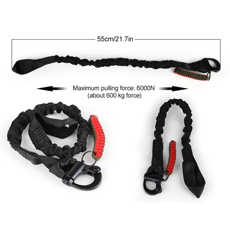 Quick Release Safety Rifle Sling Lanyard Strap Rope Line Climbing Protect Sling for Outdoor Hunting Nylon Rope Bungee Strap