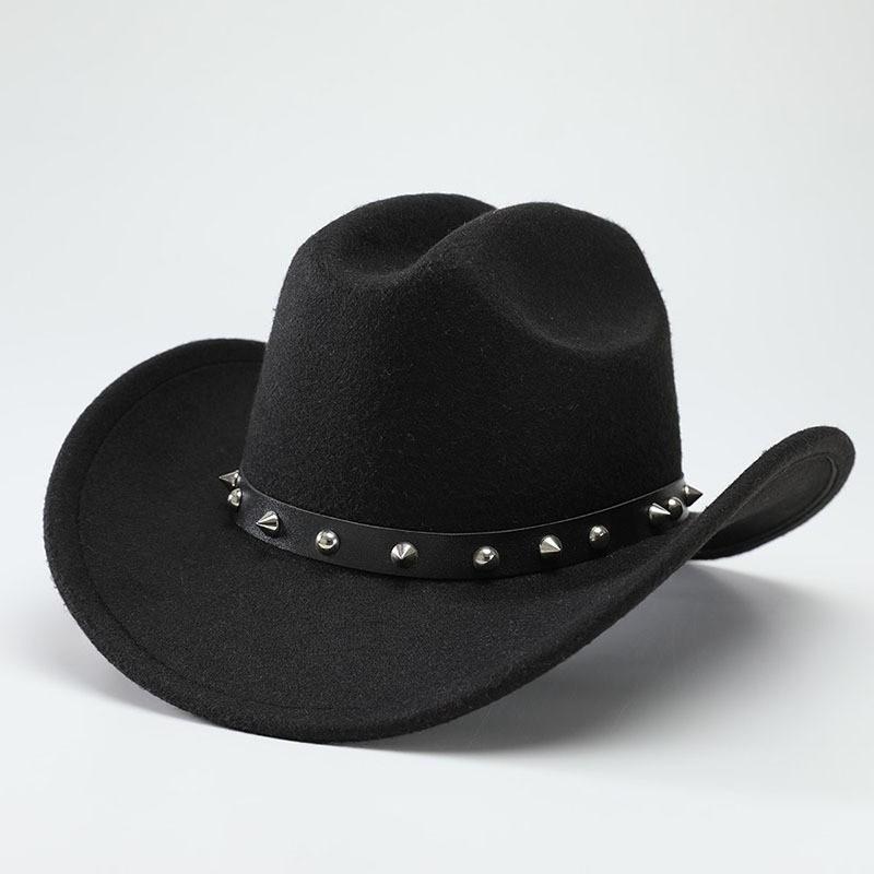 Autumn and winter European, American and western cowboy hats fashion woolen jazz hats men's and women's British fedora hats