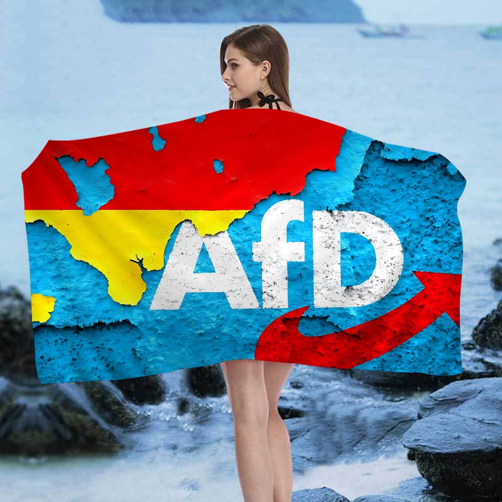 

A-Alternative Afd Microfiber Printed Beach Towel Mountain Climbing Yoga Beach Swimming Running Absorbent Soft Towel W30*H60(CM)