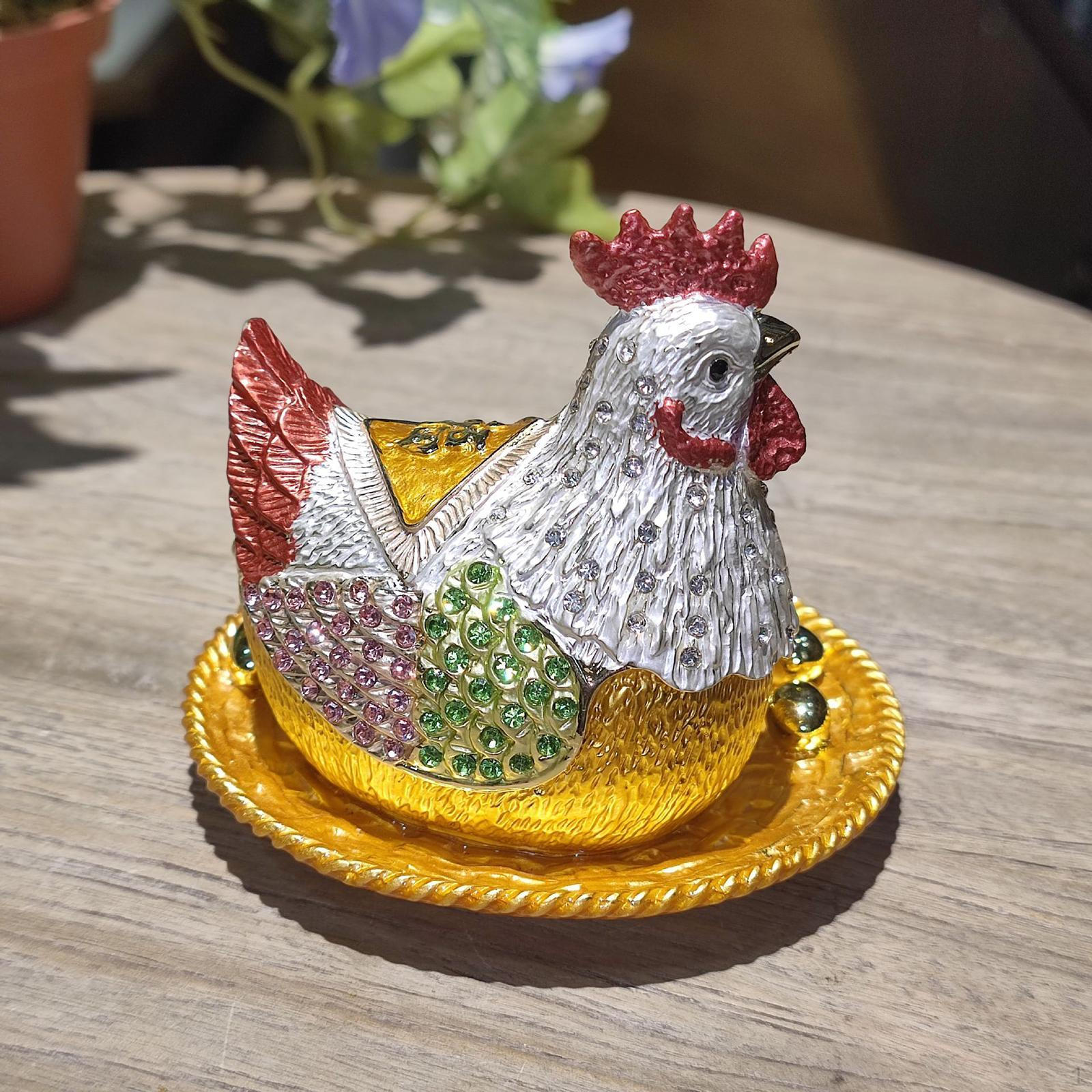 

Фигурка цыпленка органайзер для украшений украшение для памятной шкатулки серьги для браслетов Multicolor