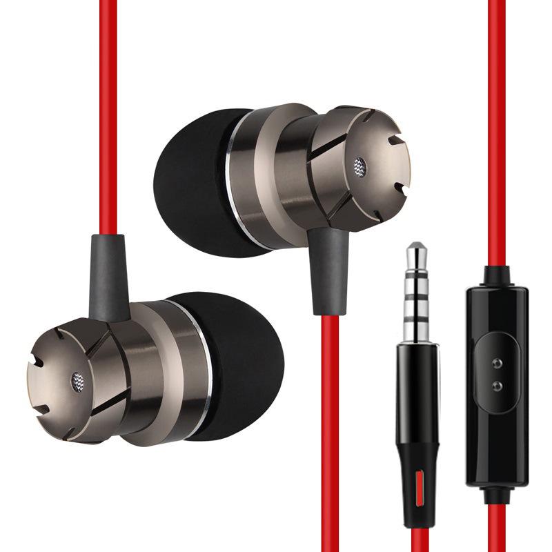 Turbine Heavy Bass In-Ear Headphones with Microphone and Wire Control - Universal for Mobile Phones