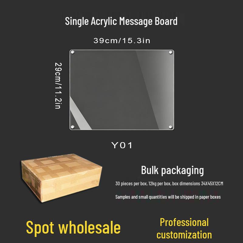 Custom Magnetic Wipeable Acrylic Fridge Calendar Board Sticker.