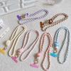 Rainbow Color Phone Woven Chain Phone Charm Crossbody Lanyard Cell Phone Strap  Hanging Ornament