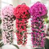 Realistic Silk Plastic Violets Wall Mounted Floral Display Maintenance Frees Indoor Decorative Flower Accessory