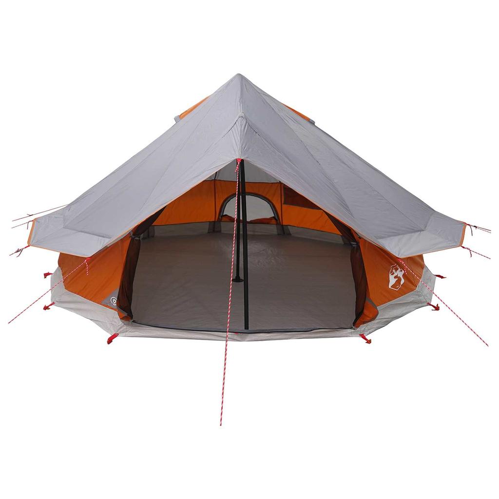 Tipi Tent with Roof Grey and Orange 700 x 700 x 395 cm