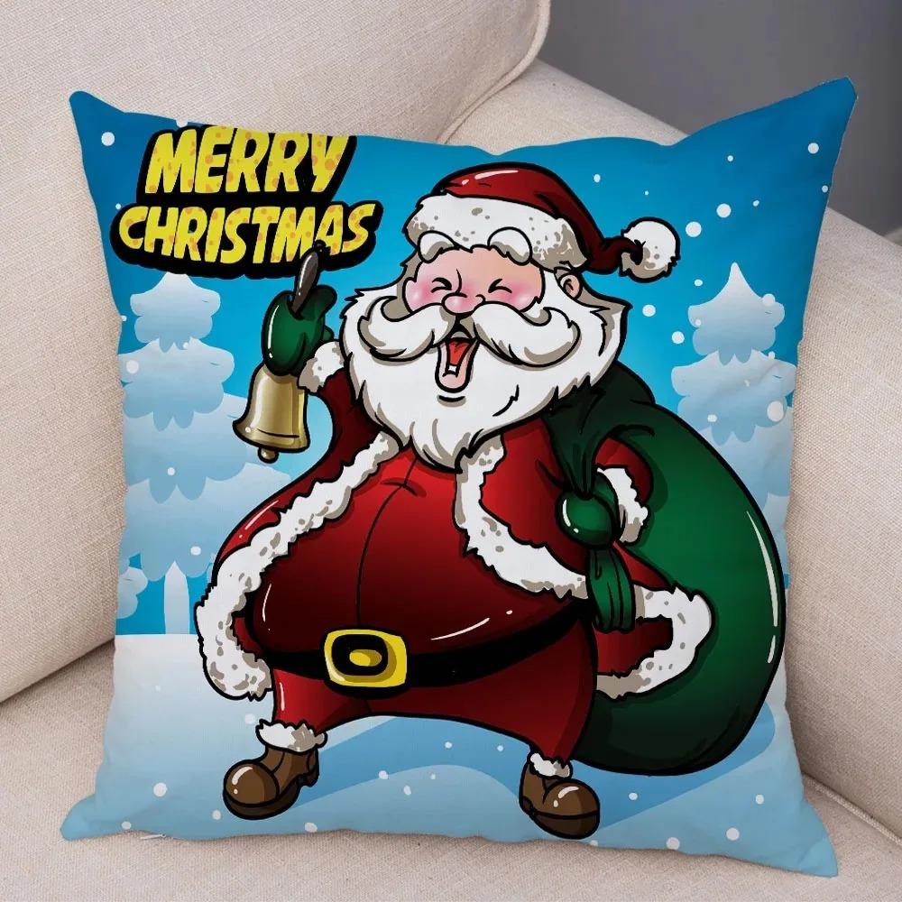 Christmas Themed Pillowcases Car Accessories Office Santa Claus Living Room Sofa Home Pillowcases
