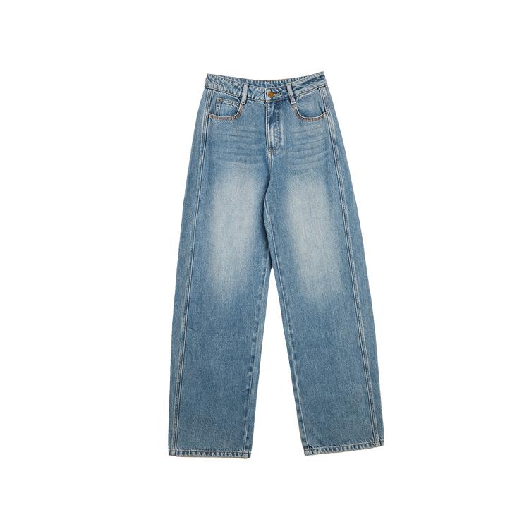 ELLE French Vintage Lyocell High-Waisted Slim Banana Straight Casual Jeans Women bottoms EQ63151