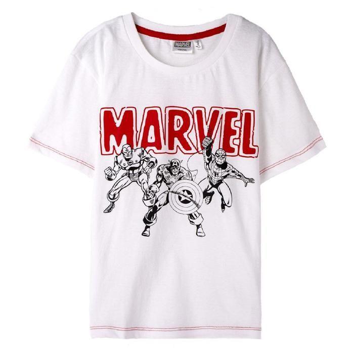 T-shirt Enfant - Cerda - Marvel - Design Attrayant - Confort Optimal - Lavable En Machine