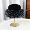 Warm Mink Fur Fisherman Hat Korean Style Fluffy Warm Hat Simple Plush Bucket Hat  Ski