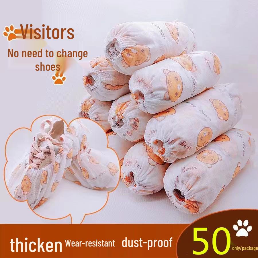 Waterproof Thickened PE Non-woven Disposable Shoe Covers for Household Use