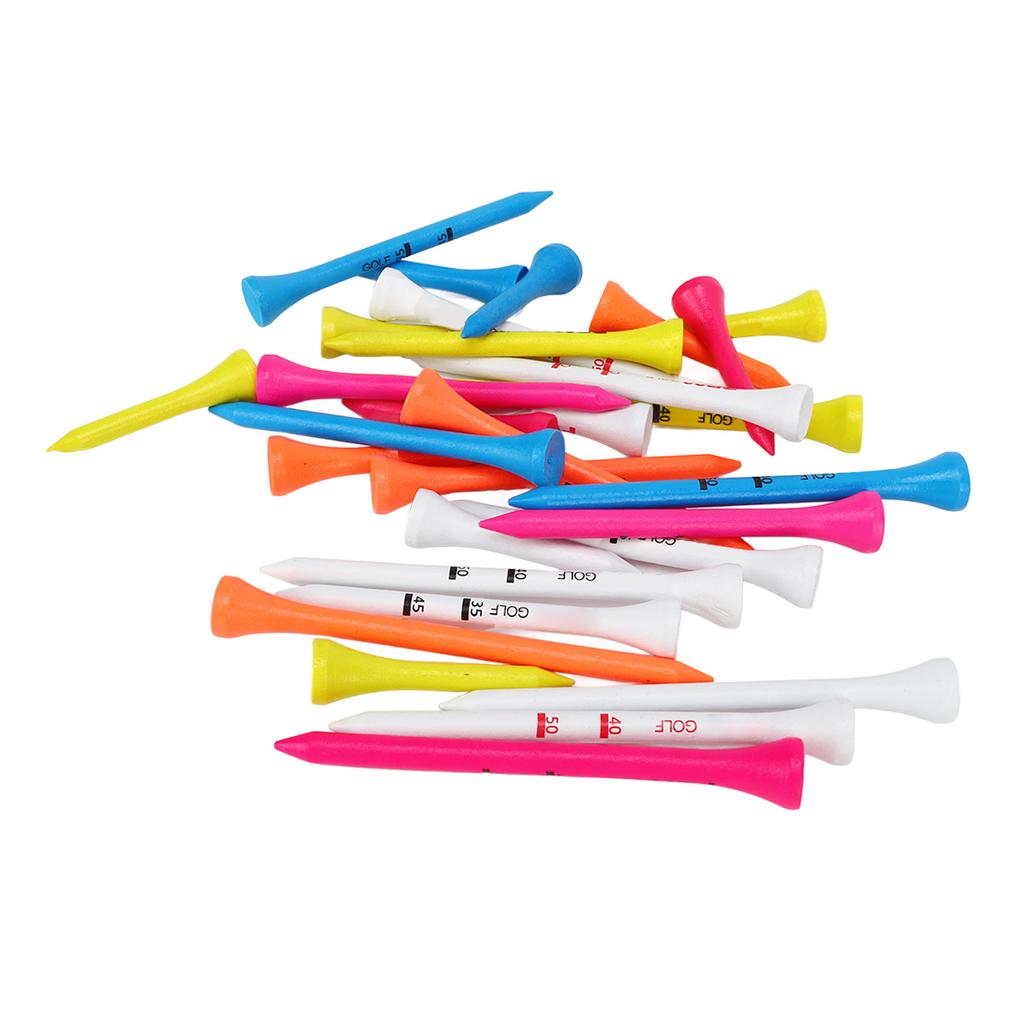 Golf Tee Set Maple Clear Scale Stable Multiple Size Easy Adjustment Robust Wooden Golf Tee Replacement