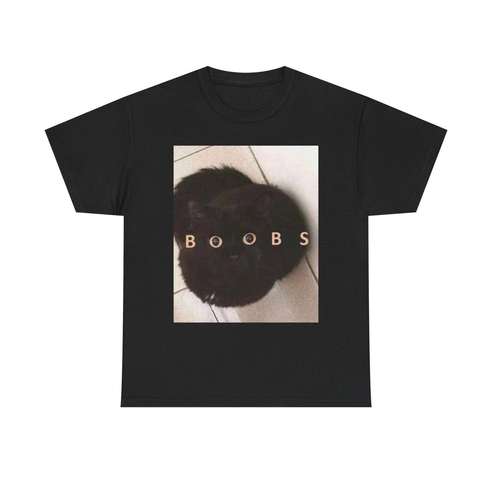 Boobs Funny Cat Graphic T Shirt Unisex Heavy Cotton Tee 3XL