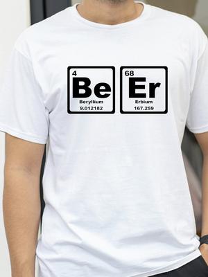 Zomer Mannen T-shirts Casual Losse Maat T-shirts Springen in Bierprint Ronde Hals Korte Mouw T-shirt Top Grappige Bier T-shirts