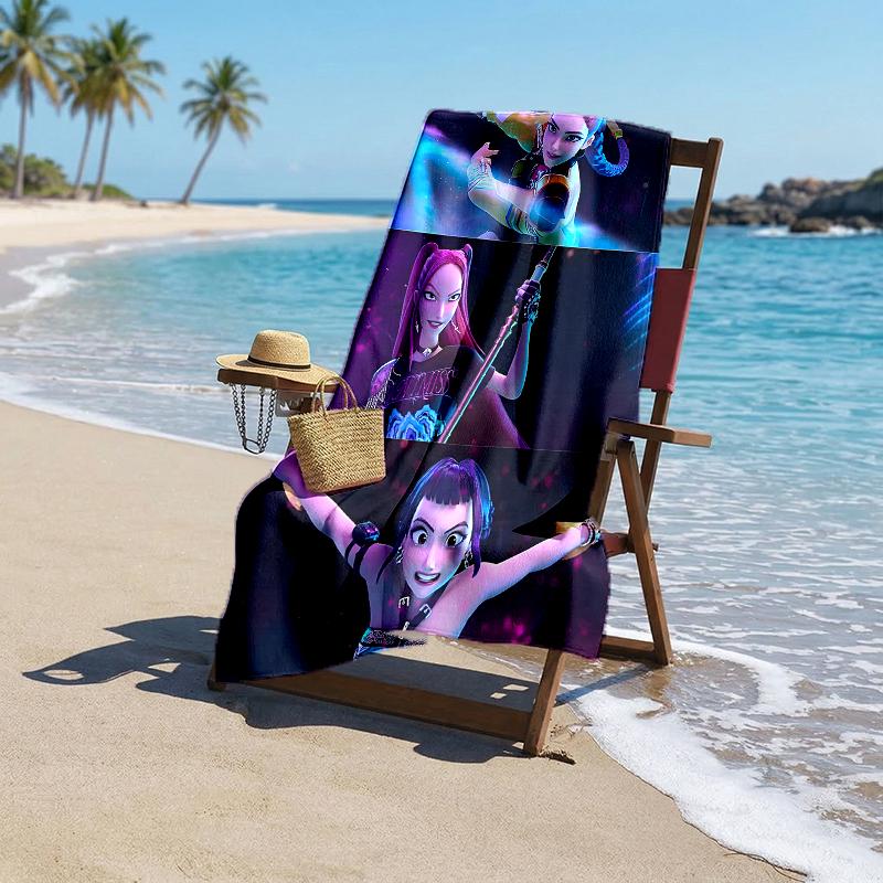 Kpop Hunter Fashion Beach Towel: Ideal for Summer Adventures Soft, absorbent and quick drying suitable for swimming and bathing
