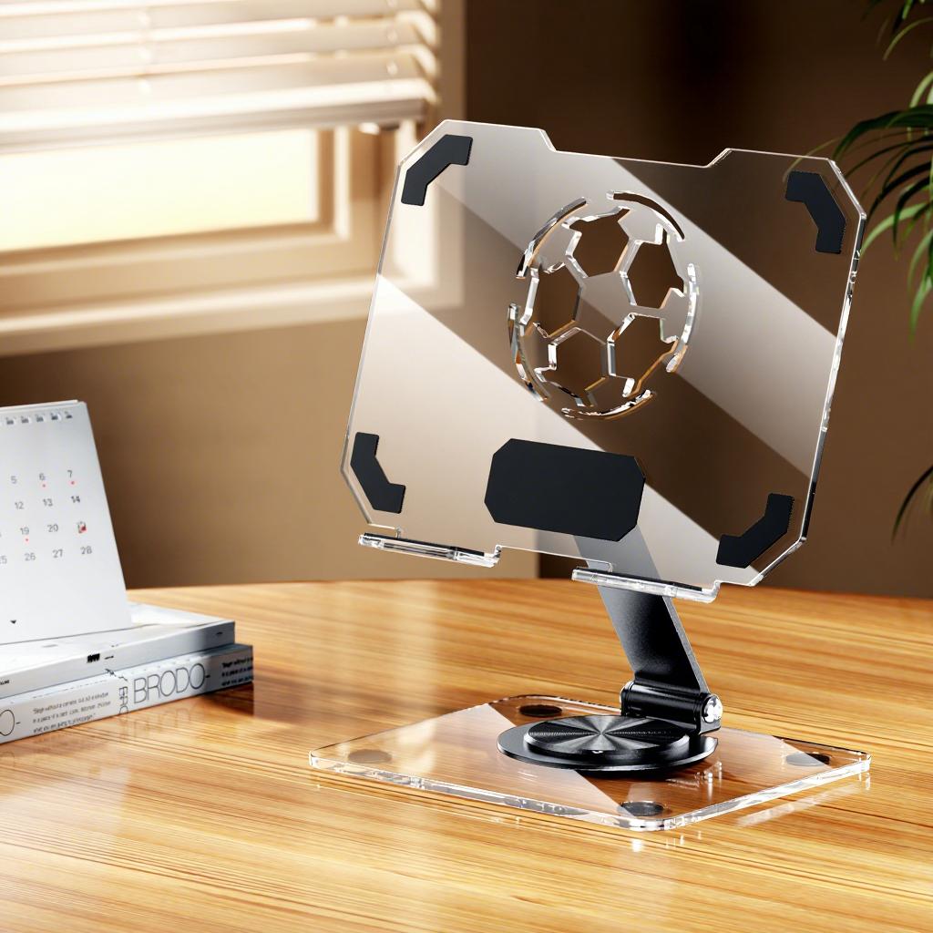 Factory 360 Rotatable Clear Acrylic Multi-color Tablet Stand iPad Compatible Adjustable Foldable Anti-slip Desktop
