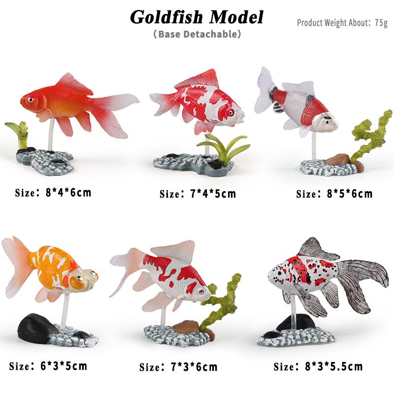 Oenux Ozeantier Simulation Meeresleben Lachs Hai Fisch Modell Actionfiguren DIY Miniatur Dekoration Früherziehung Kinder Spielzeug