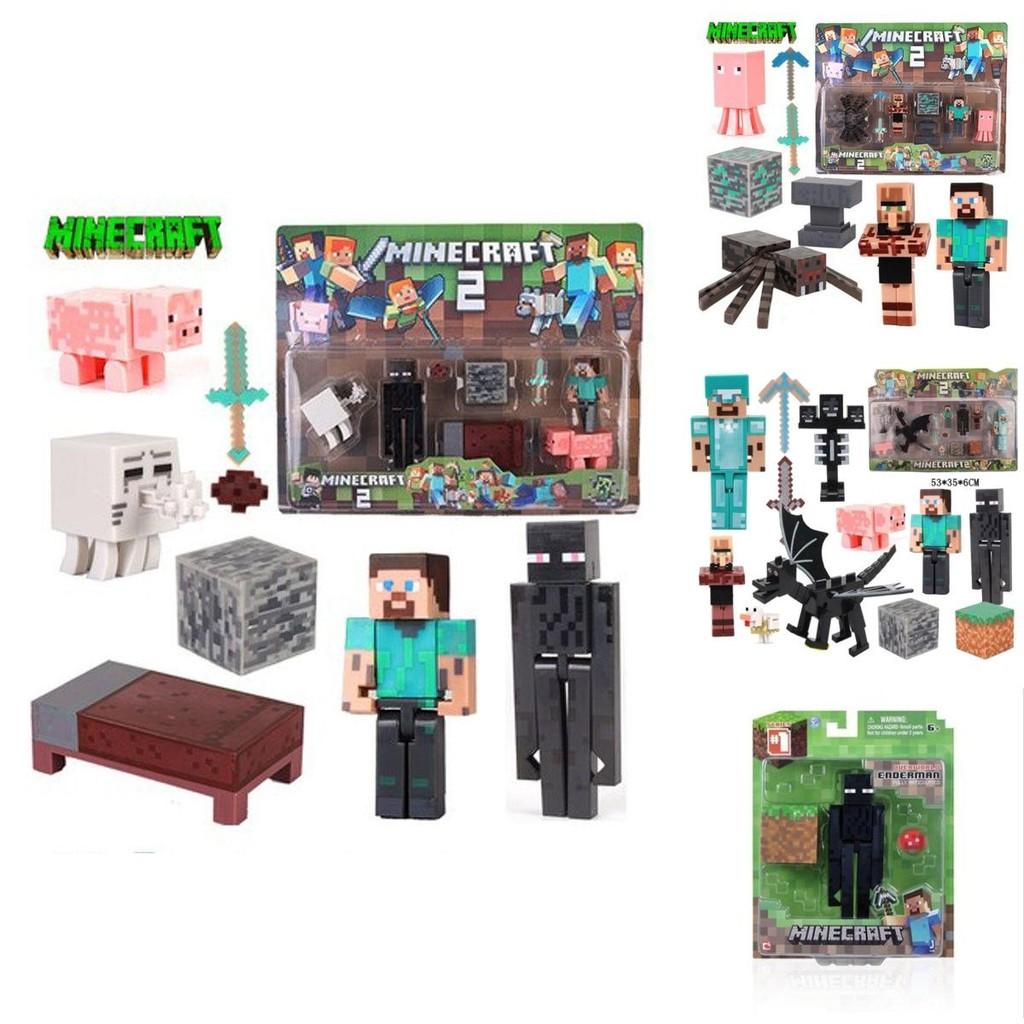 Minecraft Puslespils Actionfigurer Samling Høj Kvalitet Boligdekoration Og Gave Til Spillere
