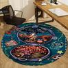 Coraline Pattern Round Rug, Indoor/Outdoor Mat, for Picnic, Gameroom, Bedroom, Office, Living Room, Home Decor Carpet, Birthday Gift