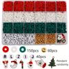 Christmas Style Jewelry Making Kit Natural Stone Beads and Polymer Clay Beads Craft Supplies.