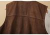 Plus Size Women's Suede Velvet Round Neck Cardigan Vest - Slimming, Versatile Spring Top