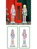 30cm European Wooden Nutcracker Ornament - Macaron Walnut Cracker Christmas Decoration.