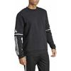 Adidas Sq25 Sw Crew Striped Long Sleeve Sweatshirt Men Sweatshirt Black JM3546