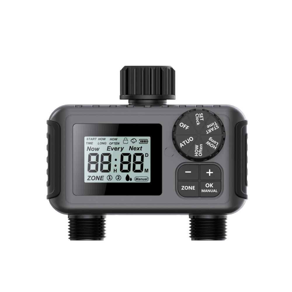 Automatic Water Timer 2-Outlet Garden Irrigation Watering System Sprinkler Programmer Smart LCD Digital Watering Timer Tools