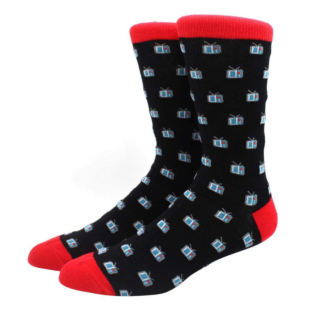 Men Socks Cotton Funny Alien Socks for Man Women Novelty Casual Dressing Color Crew Socks for Happy Wedding Accessories Gift