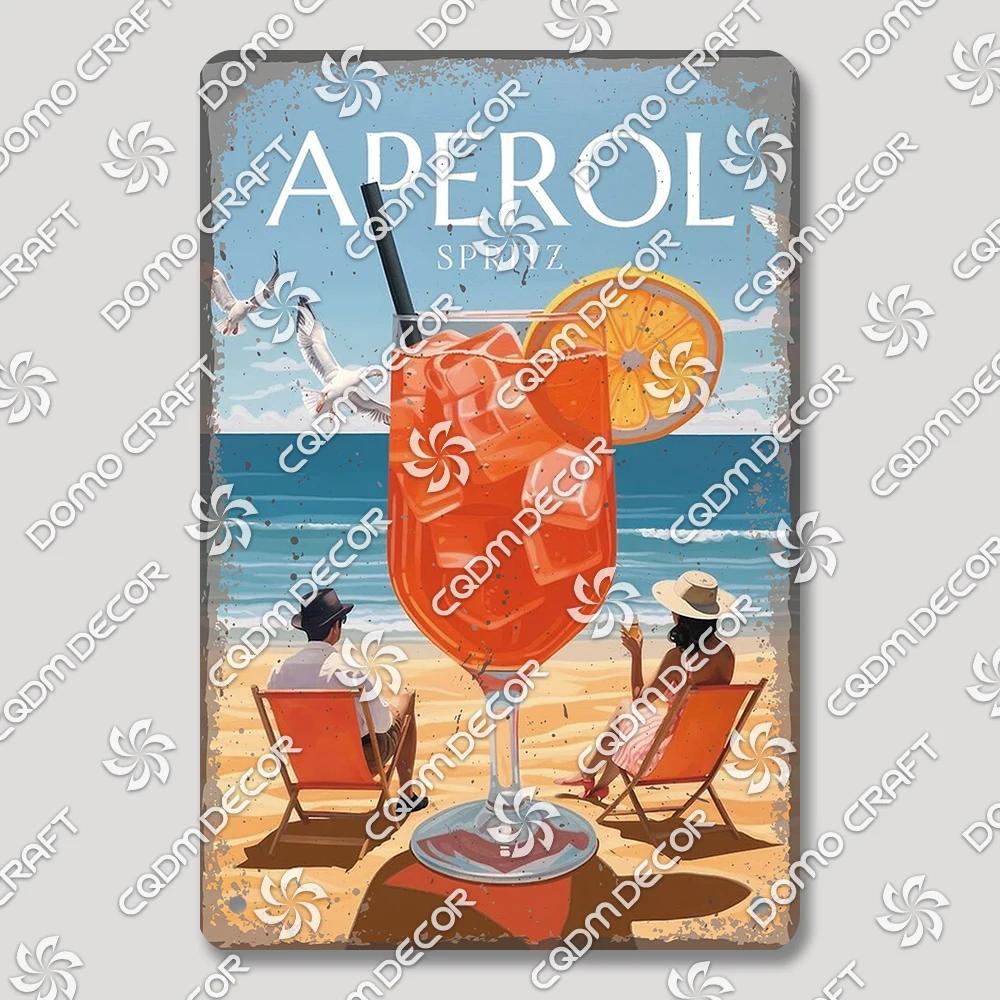 Vintage Drink Metal Tin Sign Wall Decor Mojito Margarita Aperol Spritz Negroni Limoncello  Perfect for Bar Pub Club