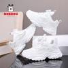 Children's white shoes, mesh leather, medium and large children's sneakers, boys' and girls' primary school students' white shoes
