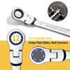 Multi-Functional Ratchet Wrench, 72 Teeth, 180 ° Rotational Design, Durable Chromium-Vanadium Steel, Suitable for Automobile Maintenance, Bicycles