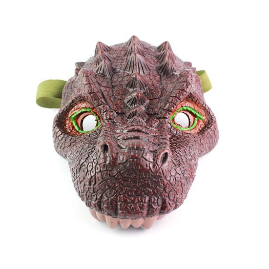 Scary Rex Triceratops Dinosaur Latex Face Mask Halloween Cosplay Party Supples