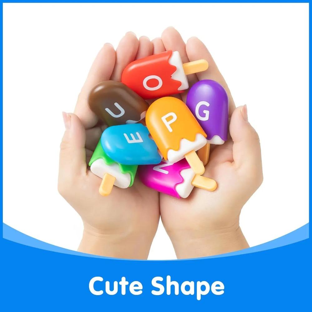ABC Alphabet Learning Toys Letters Animal Matching Puzzle Toy Ice Cream Color Sorting Activity Montessori Educational Kids Toys