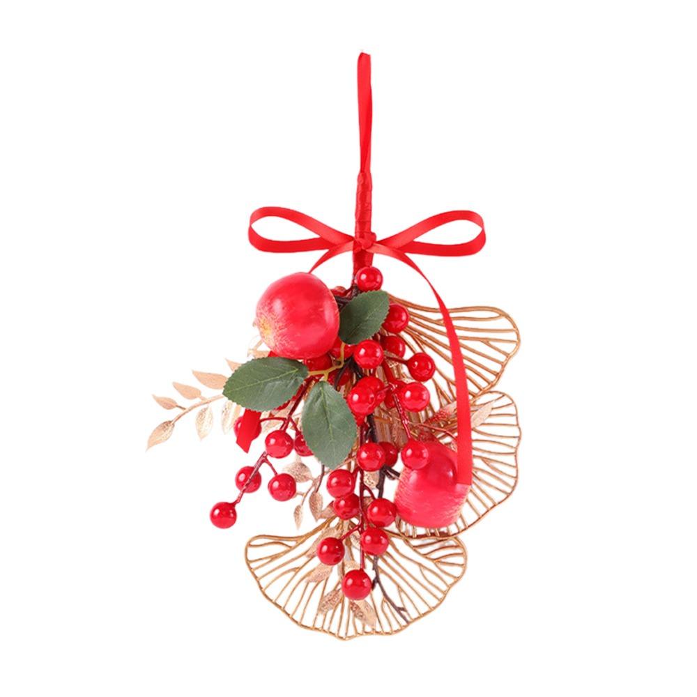 Facai Red Fruits Lucky Charm Gold&red Drop Ornaments Creative Hanging Pendent  Gift