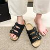 Flat Slippers Women Men Slippers Luxury Indoor Bottom Non Slip Cork Slippers Women's Beach Outdoor Home Flip Flops Sandals2024