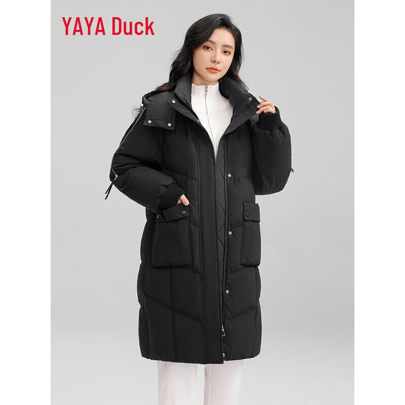 

YAYA Women s Colorblock Loose Fit Down Jacket S