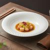 Shadow Road White Porcelain Plate Vegetable  Premium Hotel Restaurant Ceremonial Tableware Reverse Side Light Bowl Soup Bowl