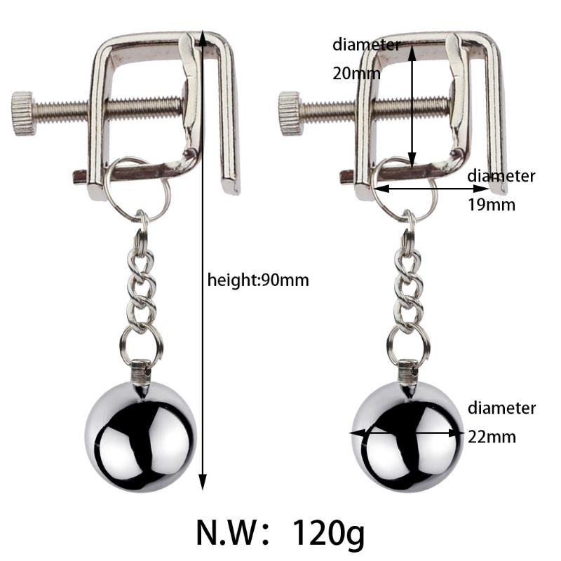 BDSM Bondage Sex Nipple Clamp Stainless Steel Breast Clamp Clips Metal Nipple Shaking Clamps Breast Clip Sex Slaves Sex Shop 18+