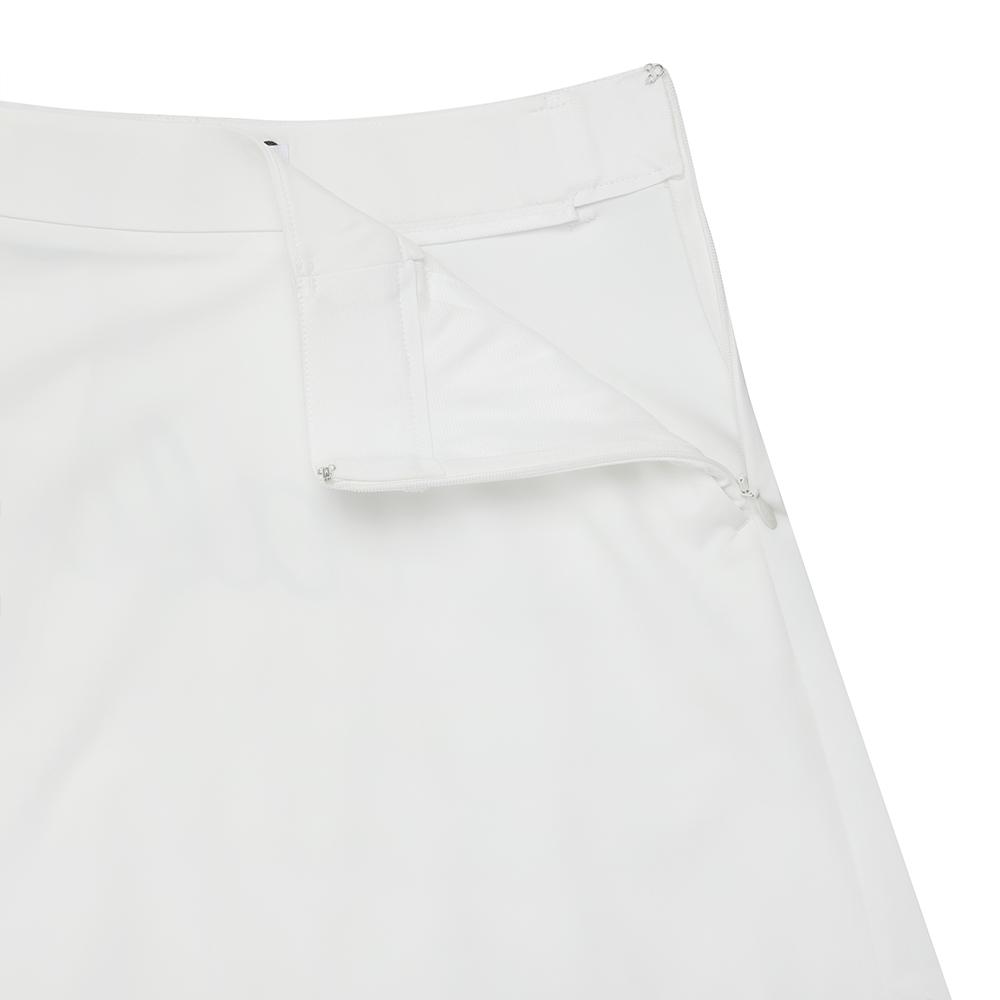 MALBON GOLF Big Logo Point Flare Skirt White (Woman)