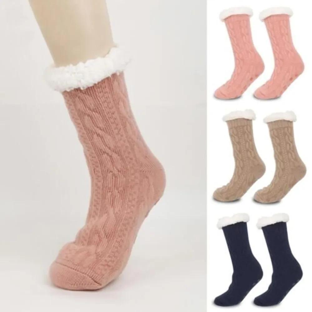 Women's Thick Sherpa-Lined Non-Slip Socks