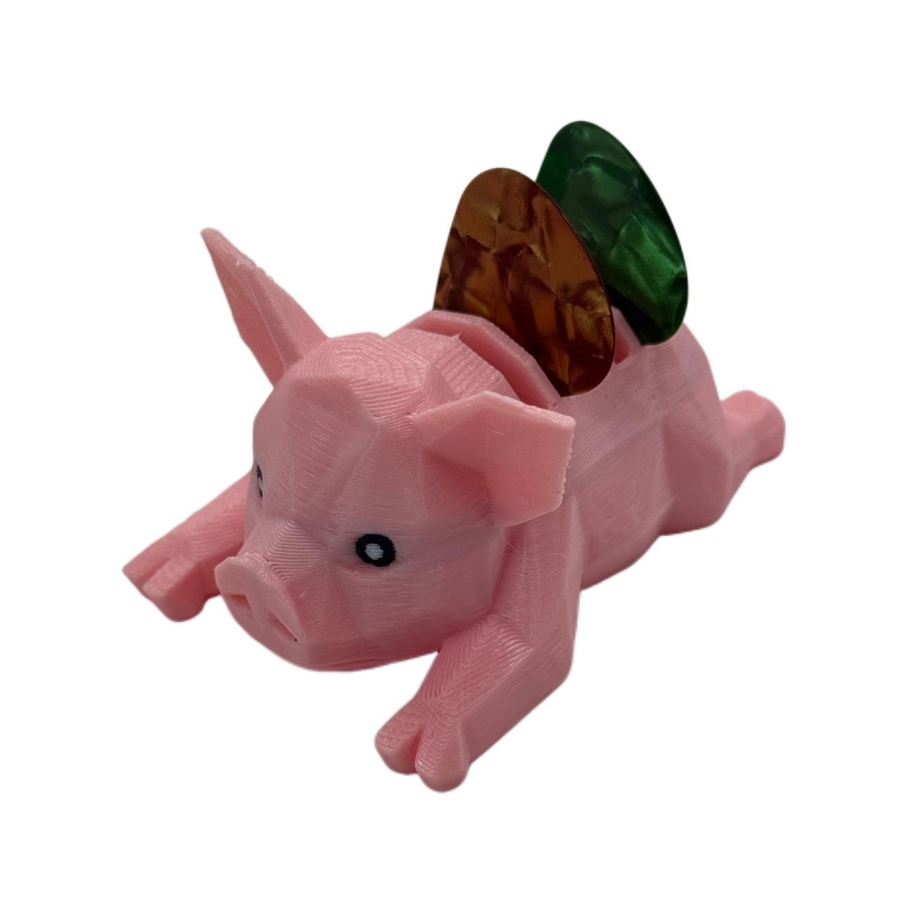 

3D Printed Guitar Pick Holder with Realistic Cartoon Animal Design